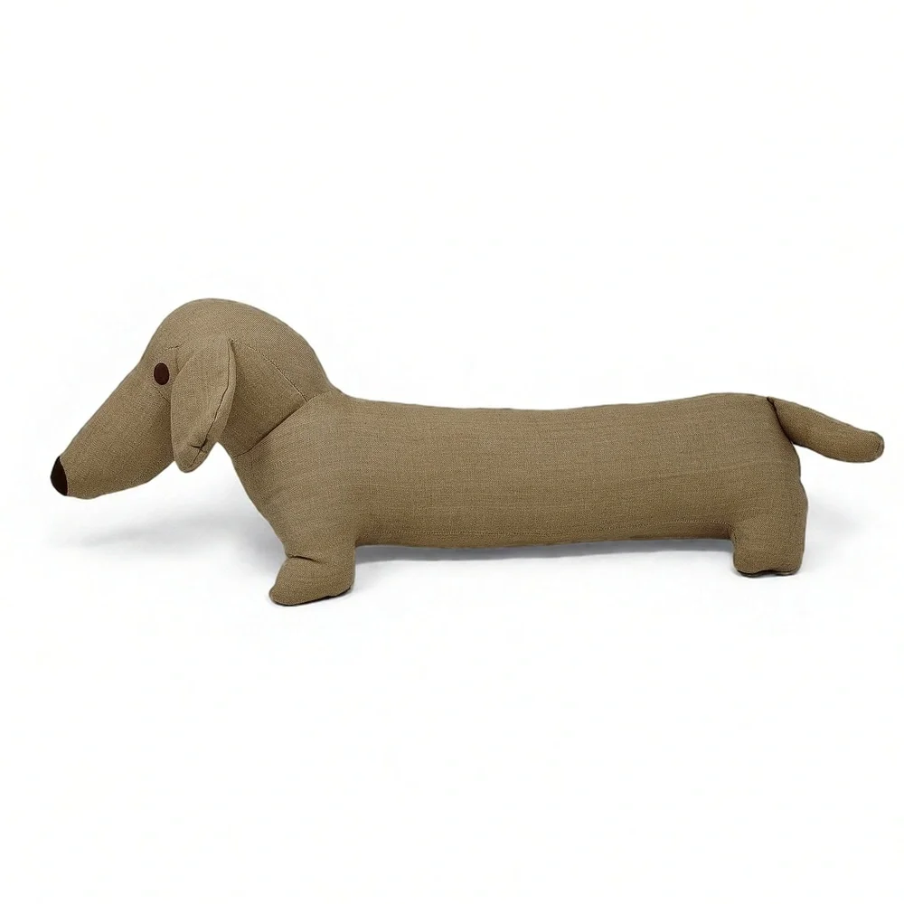Dachshund Doorstop Weighted Draft Excluder 24.5 Inch Fabric Animal Home Decor